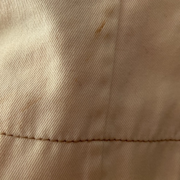 Vintage Kenneth Cole Reaction Jean Jacket sz L cream with floral lining - Picture 12 of 13